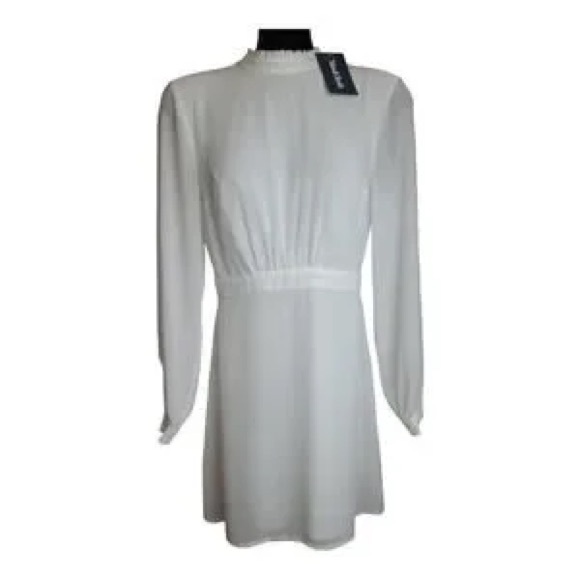 Last chance  White Long Sleeve Dress - Picture 2 of 13